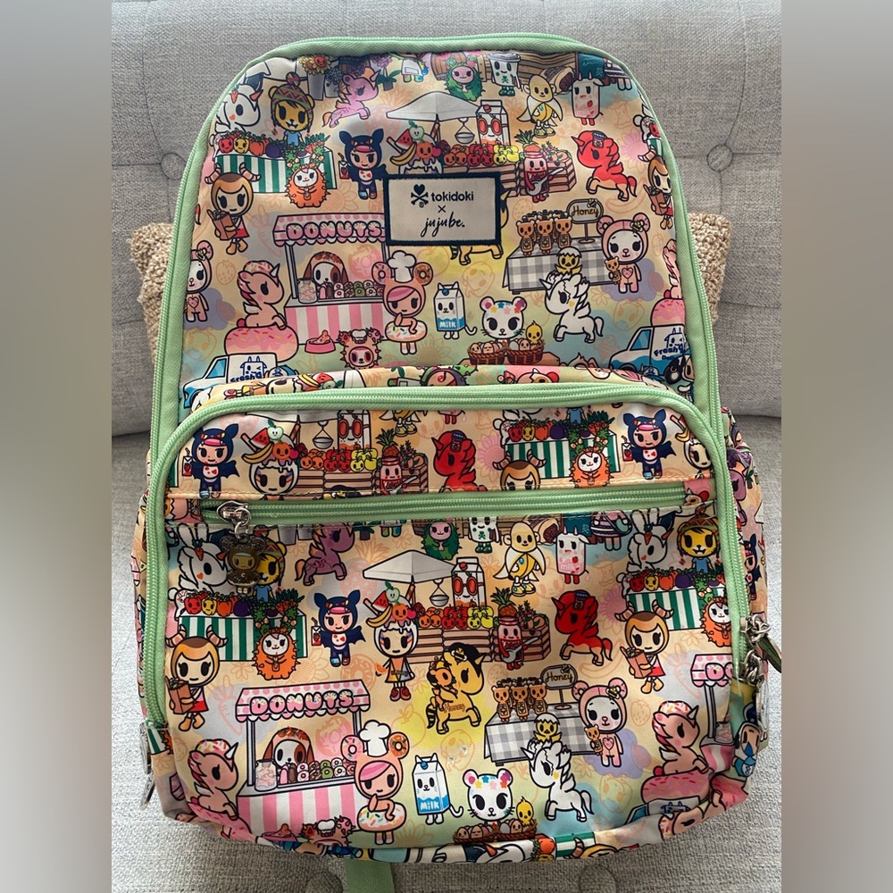 Tokidoki x Jujube Zealous Diaper Backpack Bag in Market Print